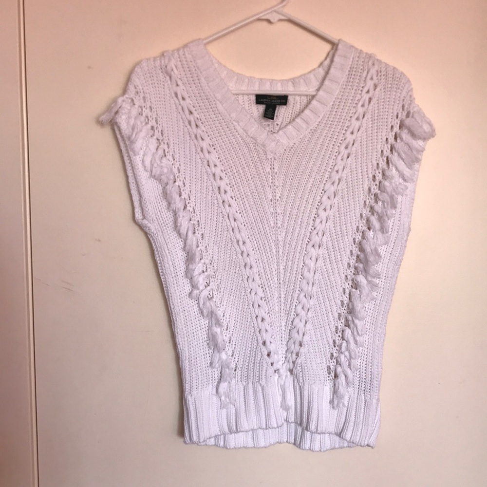 Ralph Lauren Knitted Vest with Tassels (XS)